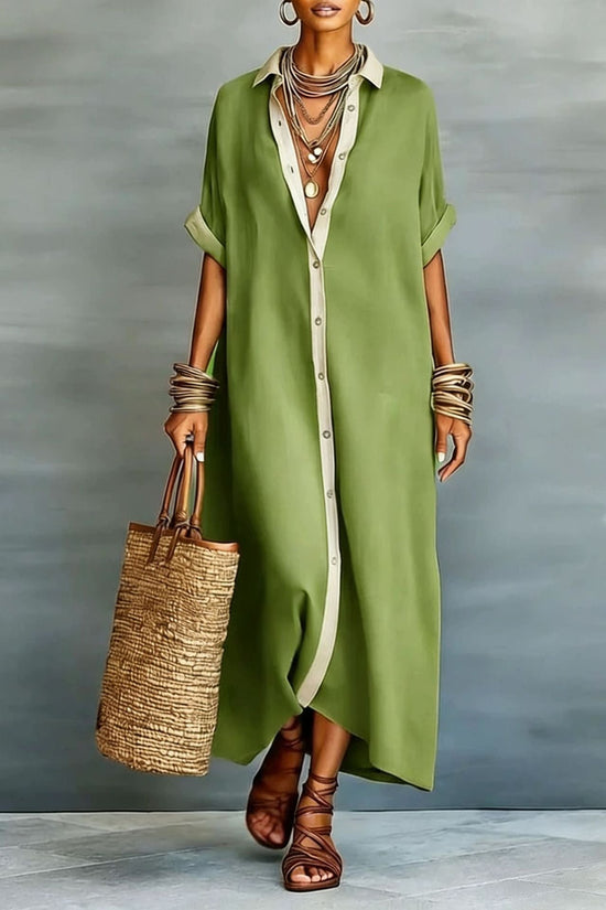 Loose short sleeved shirt skirt 