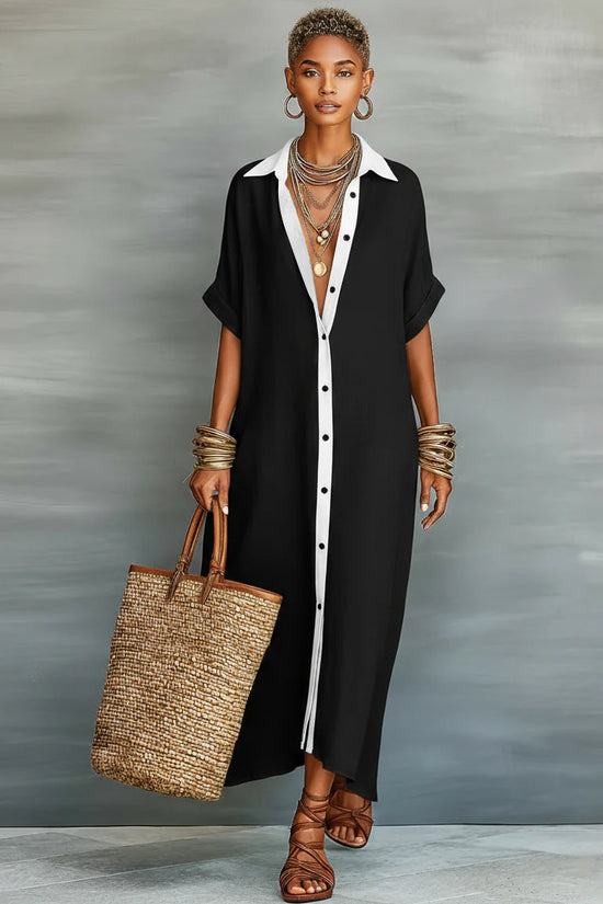 Loose short sleeved shirt skirt 