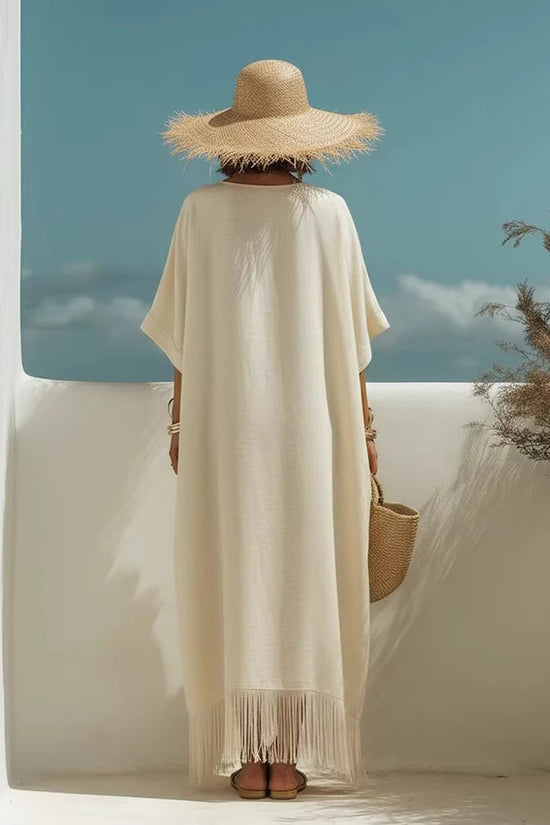 New Casual Beach Travel TK Comfortable Fringe V-neck Sexy Atmosphere Dress 