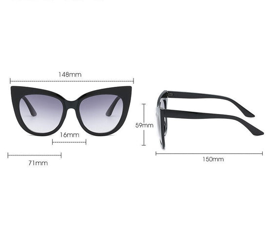 Star Style Luxury Sunglasses Women Oversized Cat Eye Sunglasses eprolo