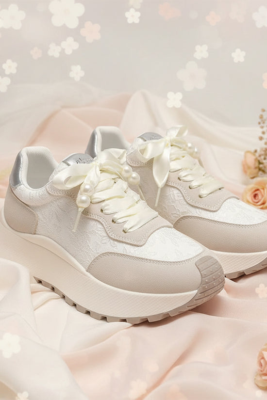 Lace Up Platform Athletic Sneakers 