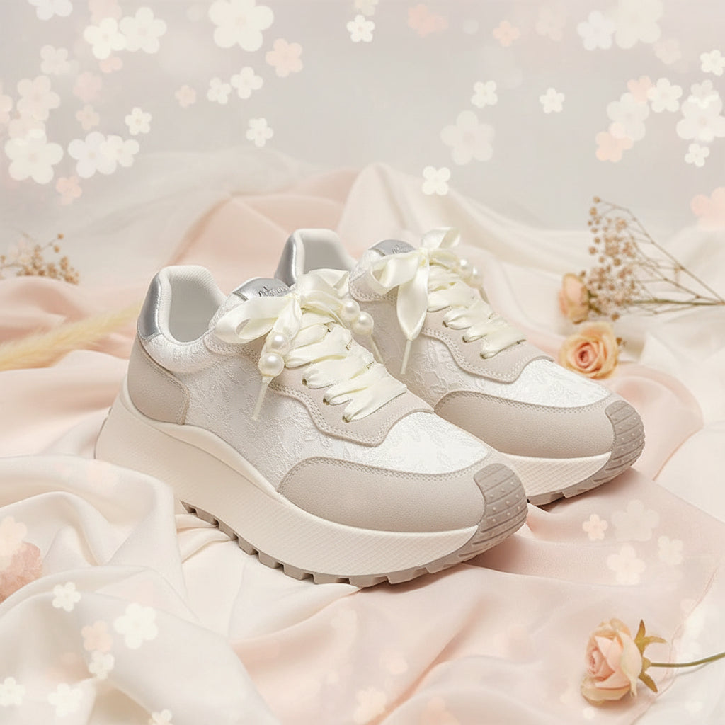 Lace Up Platform Athletic Sneakers 
