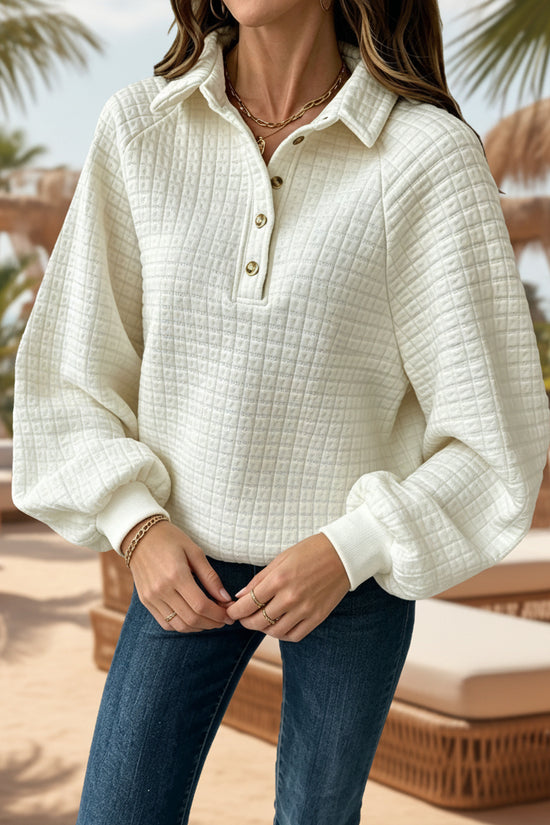 Collar long sleeved top 