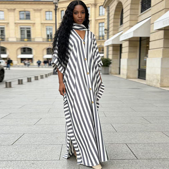 Casual Loose-fitting Dress African Style Plus Size Fashionable Long 