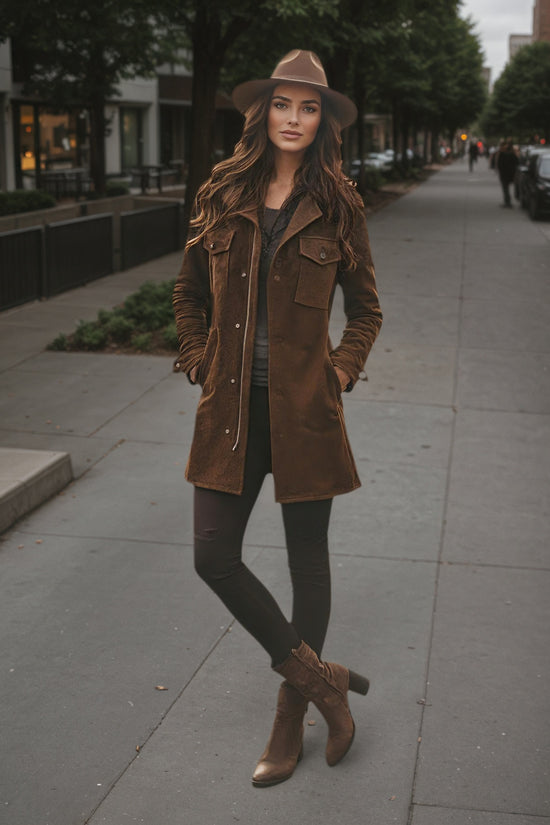 Women’s Vintage Style Long Winter Jacket – Warm Windproof Autumn Coat - FitiqueFit