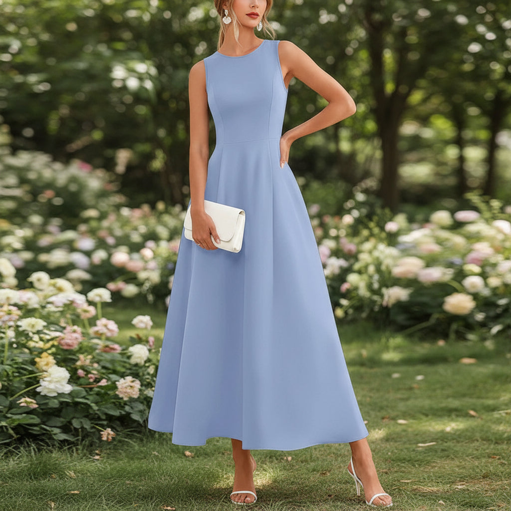 Womens Slim-Fit Long Casual Vest Dress 