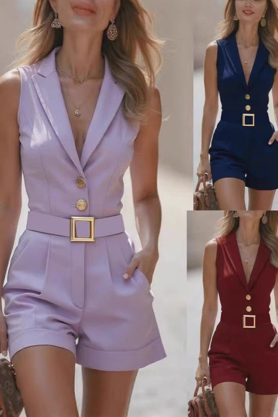 Women's Versatile Slim-fit One-piece Jumpsuit 