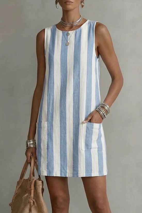 Stylish Casual Striped Slimming Womens Dress 