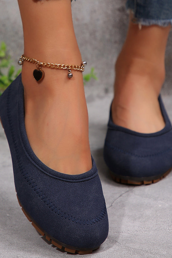 Women’s Low-Cut Round Toe Loafers – Slip-On Flat Casual Shoes - FitiqueFit