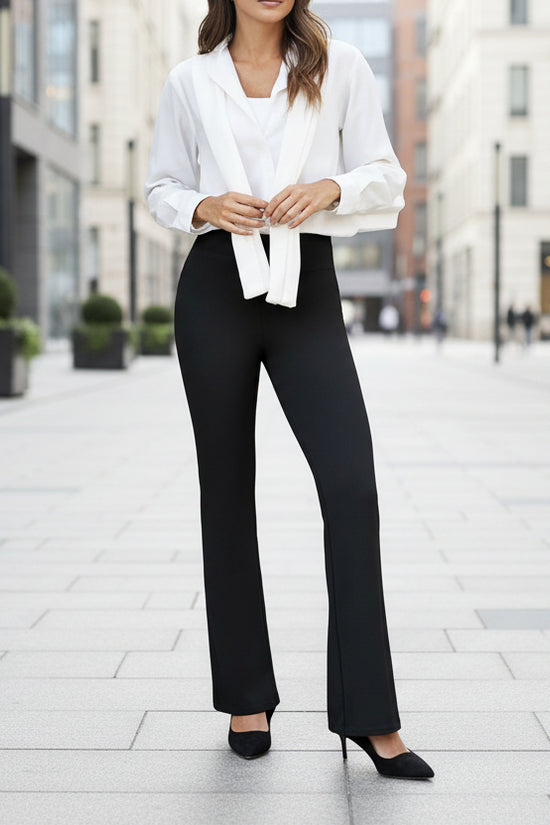 Business-casual High-waisted Stretch Trousers 