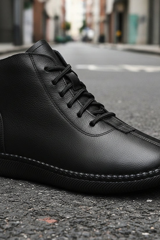 Women's Genuine Leather Soft-soled Lightweight Flat Ankle Boots 