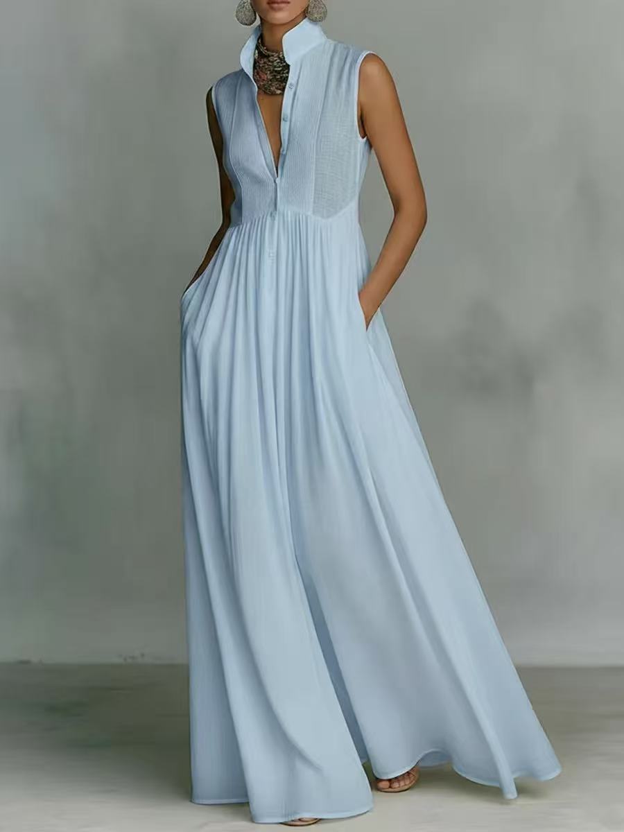 Long Vacation-style French-colored Dress 