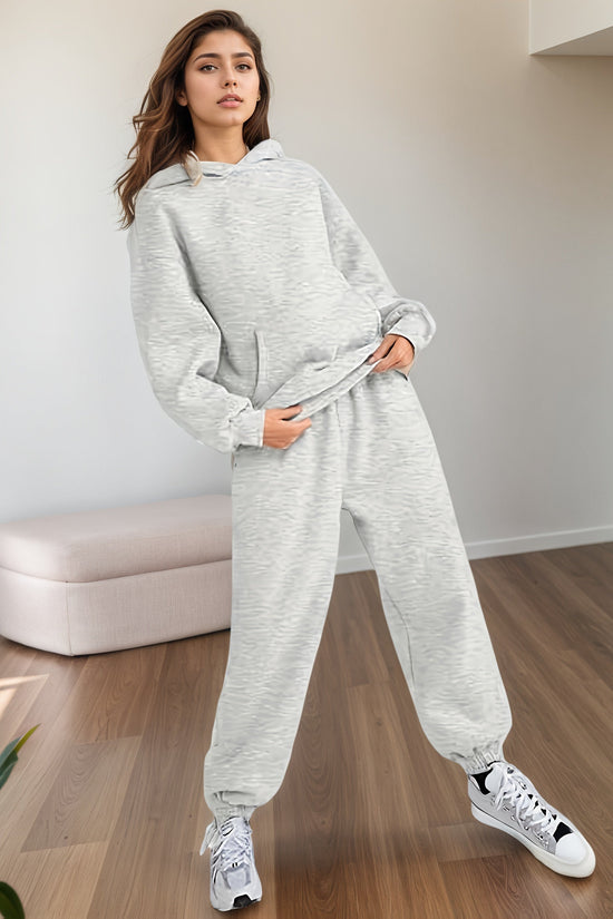 Women’s Plus Size Lounge Set – Oversized Hoodie & Baggy Sweatpants with Pockets CJ US