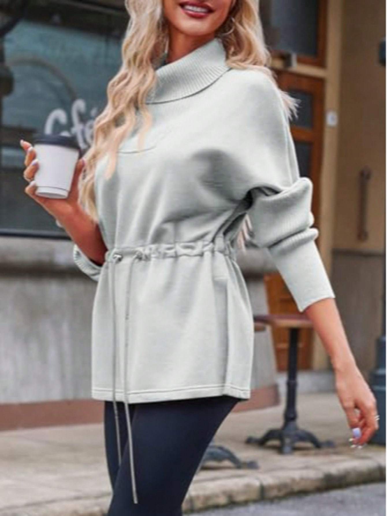 Women’s Turtleneck Fleece Sweatshirt CJ US