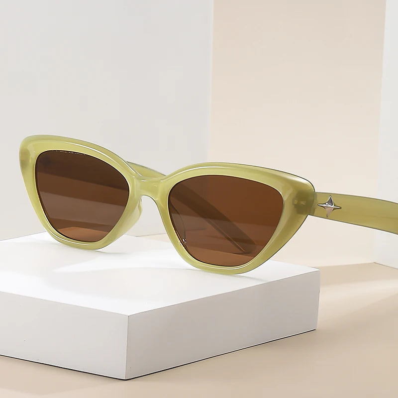 Fashion Cat Eye Sunglasses Women Men Classic Rice Nail Design eprolo