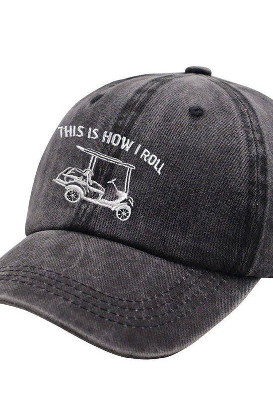 Funny Golf Cart Hat Adjustable Baseball Cap 