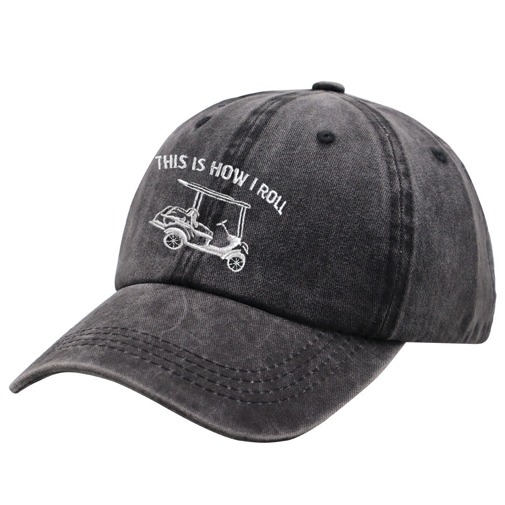 Funny Golf Cart Hat Adjustable Baseball Cap 