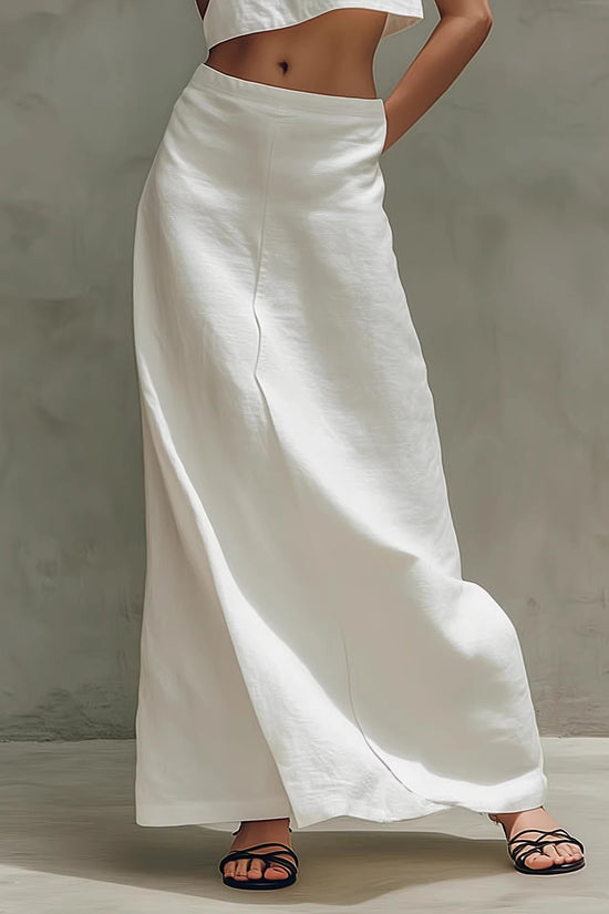 Summer Stylish Slimming Sleeveless Maxi Dress Elegant Two-Piece Set 