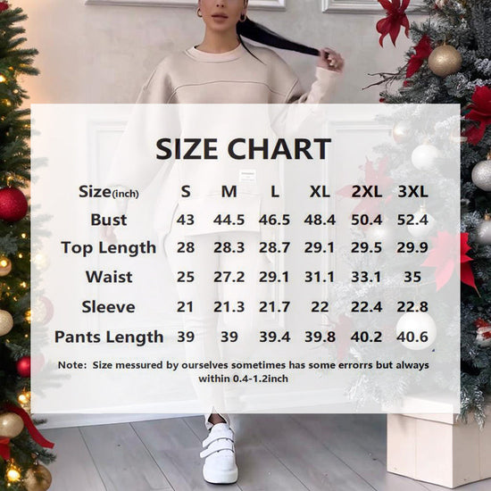 Women's Solid Color 2-Piece Set, Loose Fit Top With Slit Hem & Slim Fit Pants For Spring And Fall 
