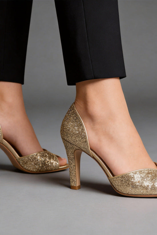 Made to order ships in 3–5 days Golden fish mouth slim heel high-heeled open toed sandals for women 