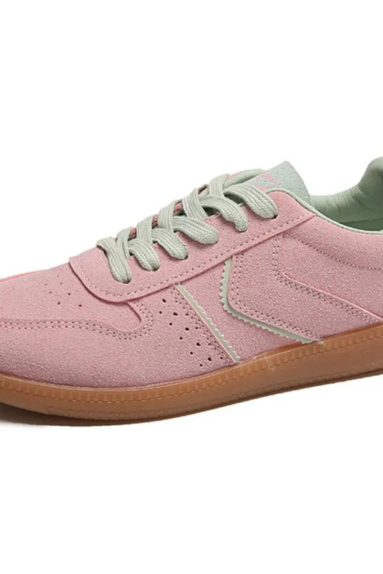 Round Toe Lace Up Sneakers 