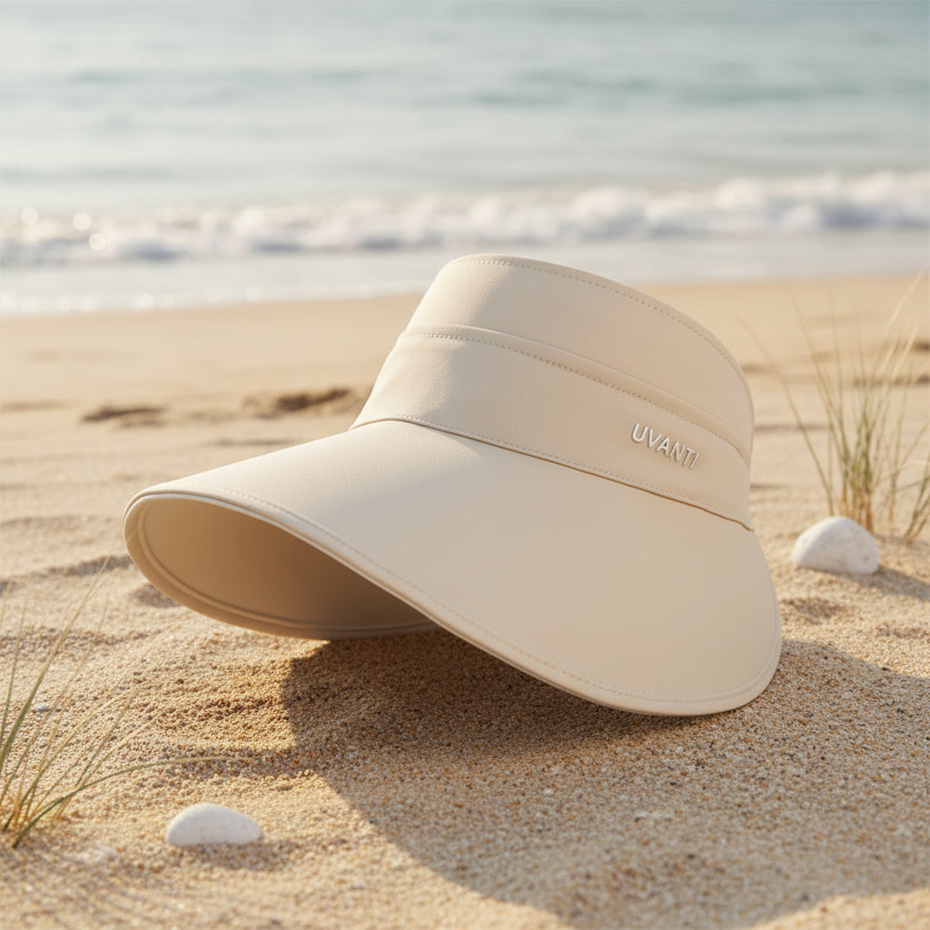 Solid-color Simple Double-sided Wide-brimmed Hat With Empty Crown, Light And Fresh Outdoor Wrap-around Style Large Brim, With Storage Function For Sun Protection. 