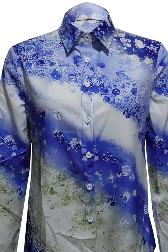 Ladies' Fashionable New Printed Cardigan Shirt Top CJ