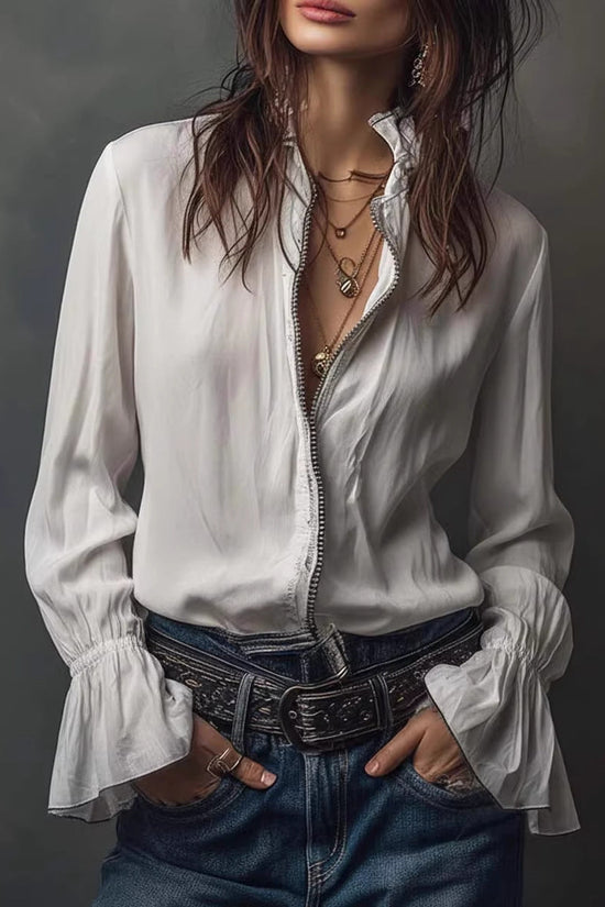 European And American Style Casual Resort Shirt For Women 