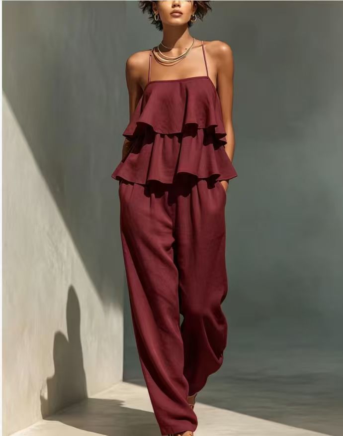 Women's Camisole And Casual Pants Set 