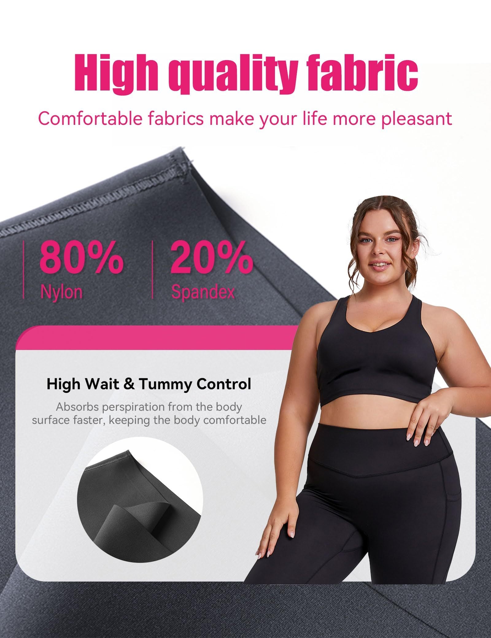 Cropped High-Waisted Yoga Pants with Diagonal Pockets CJ US