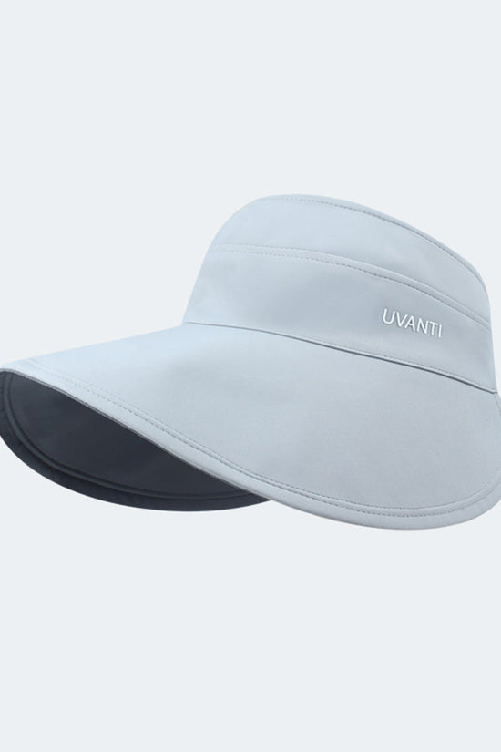 Solid-color Simple Double-sided Wide-brimmed Hat With Empty Crown, Light And Fresh Outdoor Wrap-around Style Large Brim, With Storage Function For Sun Protection. 