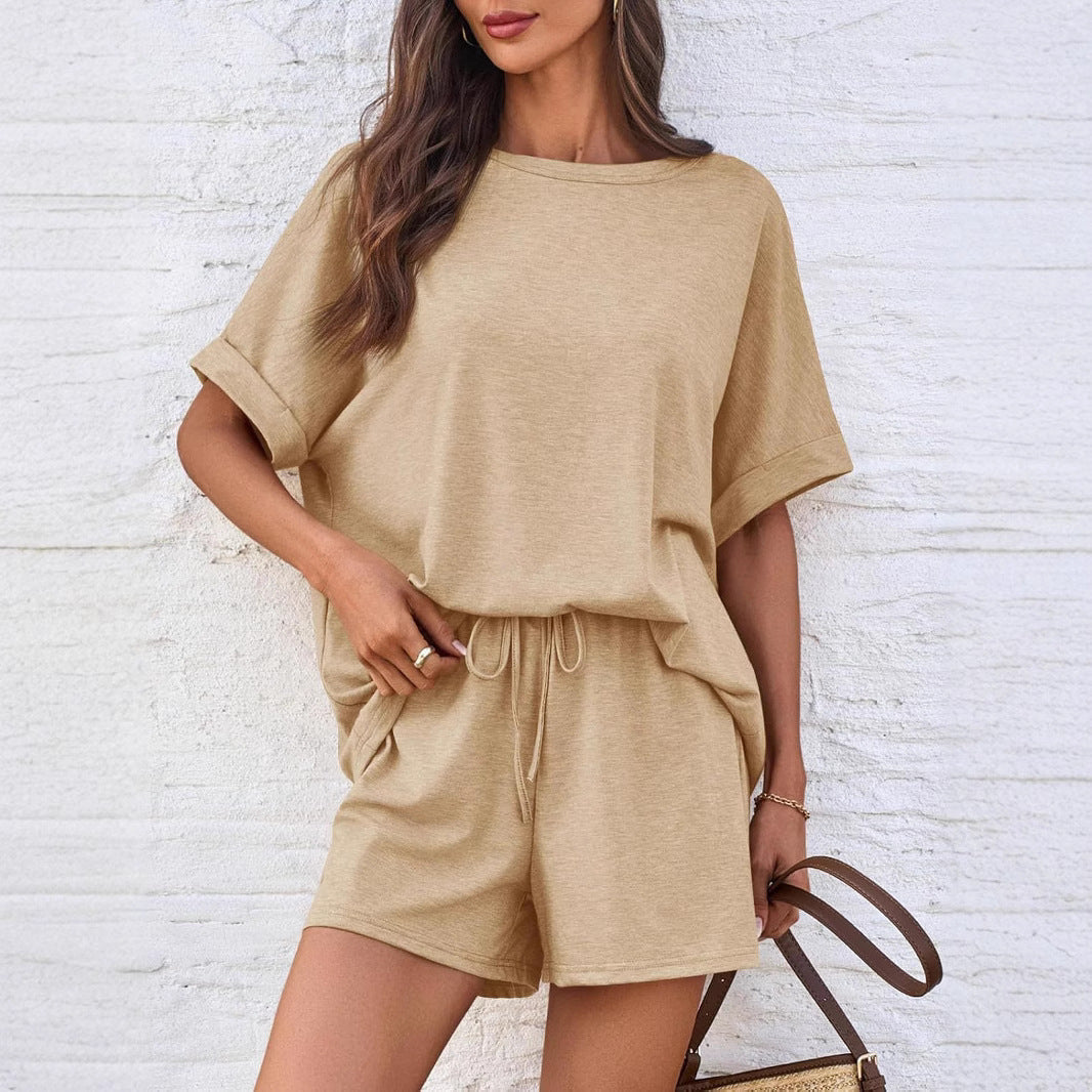 👕 Oversized T-Shirt & Drawstring Shorts Set – Ultimate Casual Comfort FitiqueFit