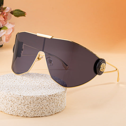 New FashionStyle Full-Frame Sports Sunglasses for Women, Integrated Lens, Outdoor Cycling UV Protection 