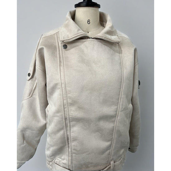 Women's Casual Zip Up Jacket, Fall Long Sleeve Outerwear Coat With Pockets CJ US