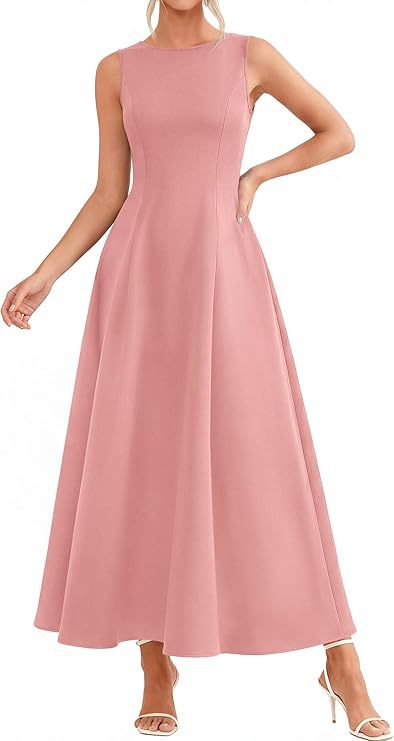 Womens Slim-Fit Long Casual Vest Dress 