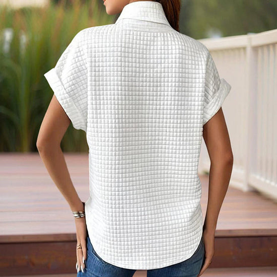 Women’s Textured Cuff Short‑Sleeve Tee CJ US