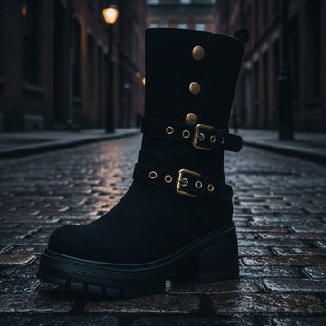 Black Faux Suede