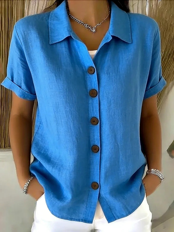 Collar short sleeved top 