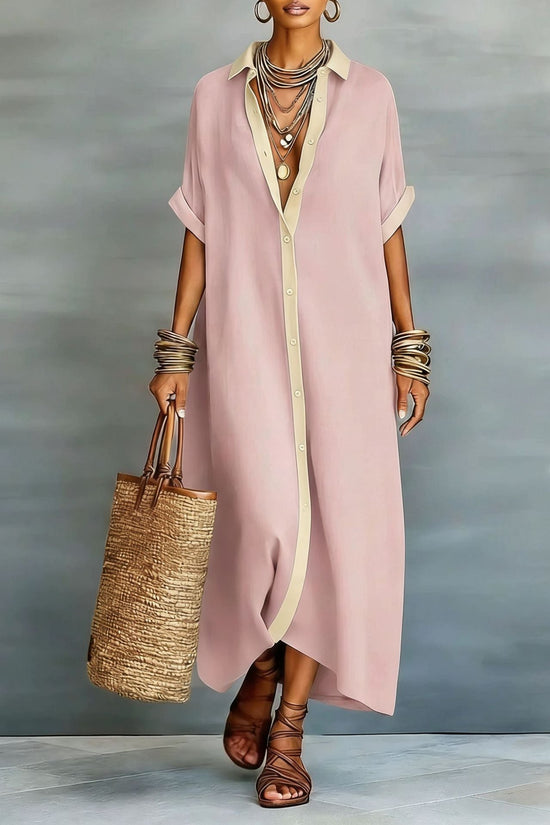 Loose short sleeved shirt skirt 
