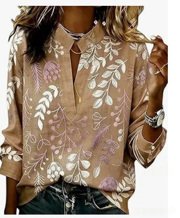 Women's 3D Digital Print Casual Shirt Top 