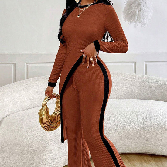 Women’s Asymmetrical Top and Pants Set CJ US