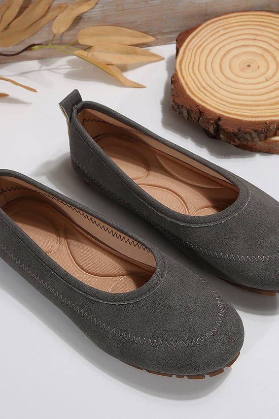 Women’s Low-Cut Round Toe Loafers – Slip-On Flat Casual Shoes - FitiqueFit