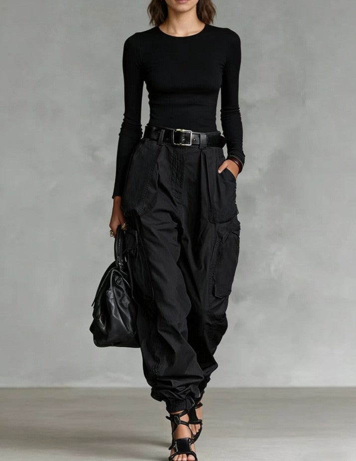 Niche Relaxed-fit Wide-leg Casual Trousers For Women 