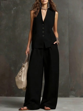 Seasonal Laid-back Linen Suit 