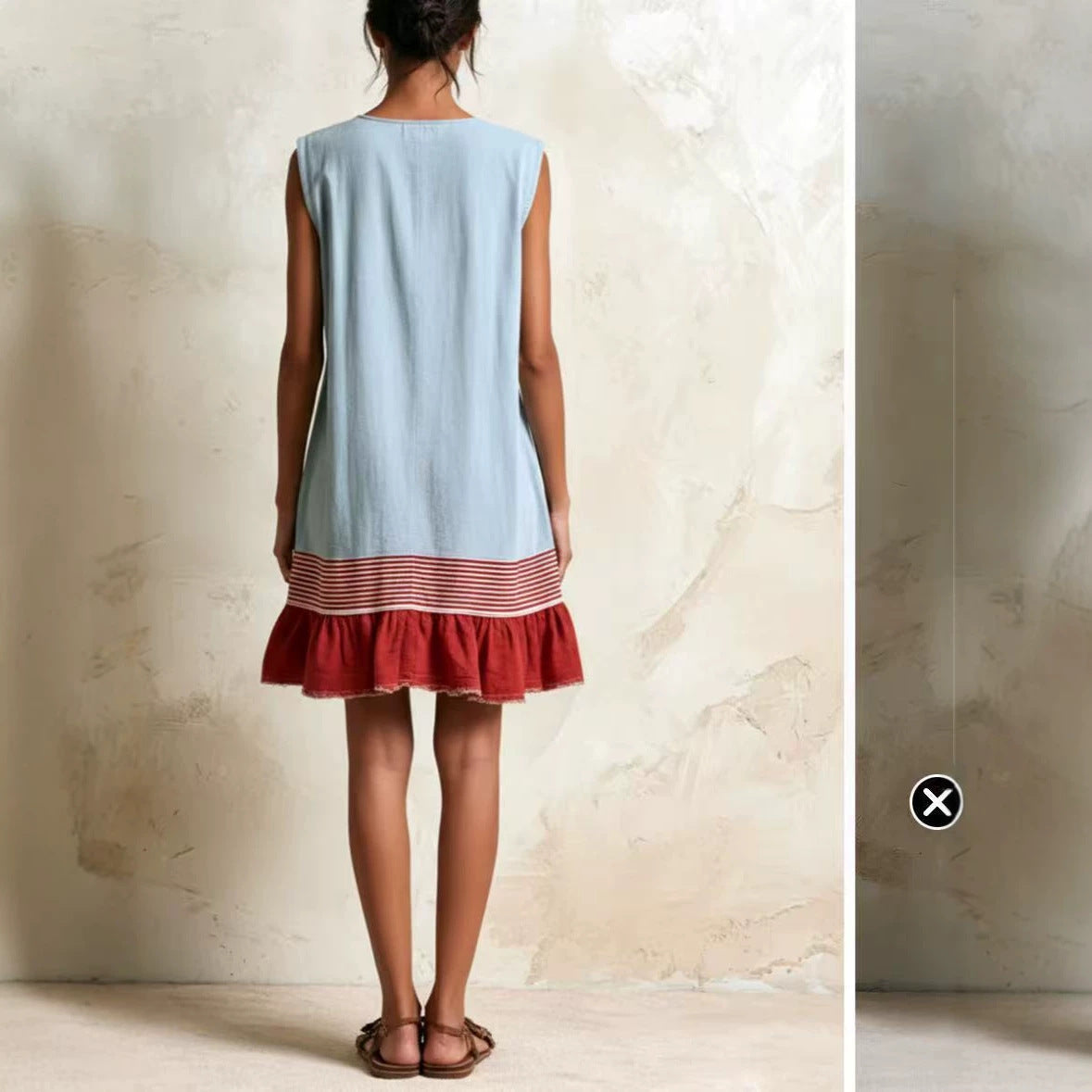 Elegant U-Neck Fitted Ruffle Dress for Women Long Dress with Vacation Vibes 