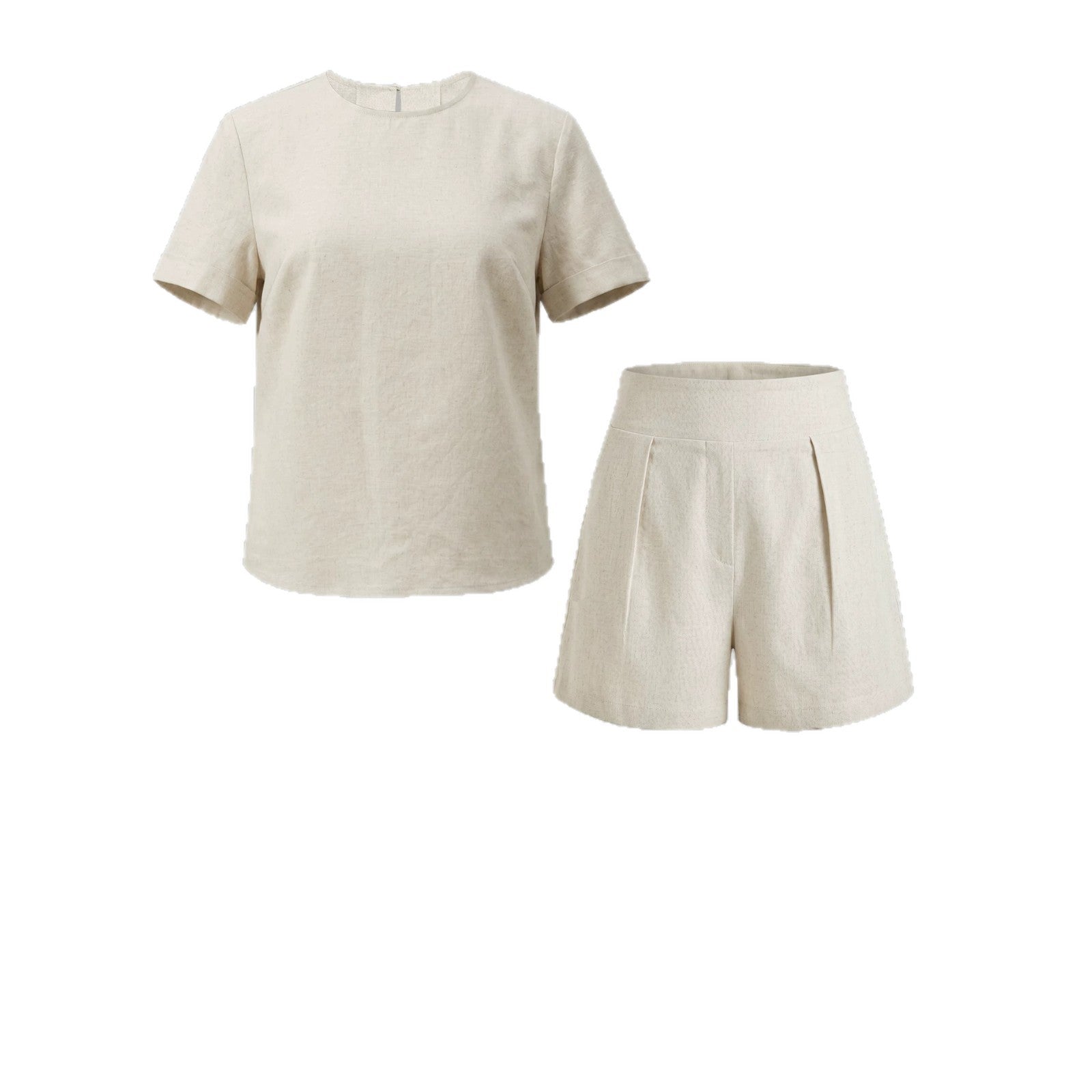 Summer loose short sleeved top+shorts two-piece set 