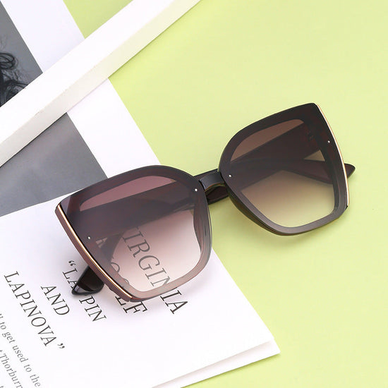 Fashion Cat-Eye Oversized Sunglasses for Women, UV Protection Trendy Sunglasses 