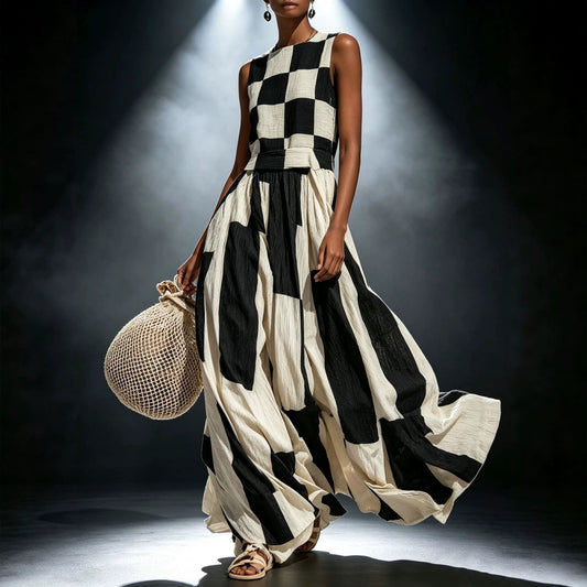 Round neck sleeveless loose dress 