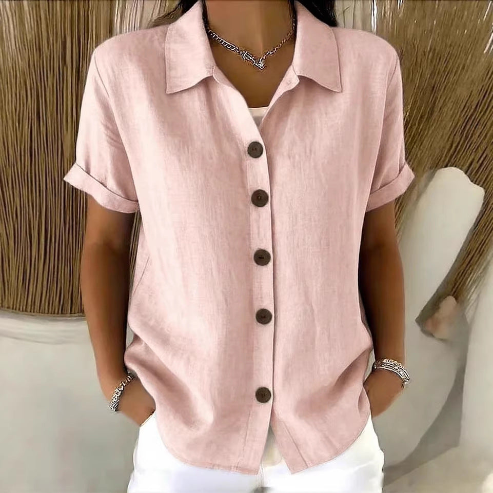 Collar short sleeved top 