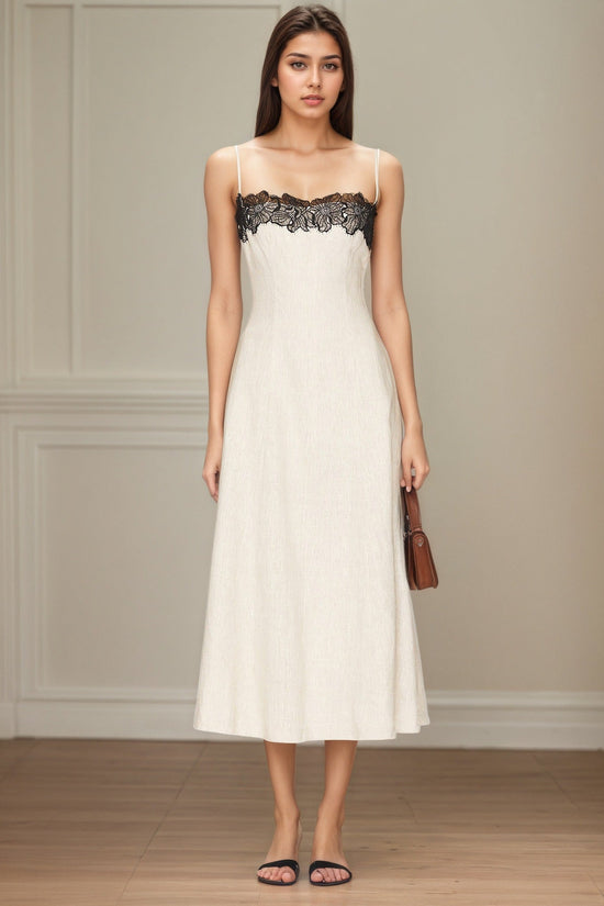 Lace contrasting camisole women's dress 